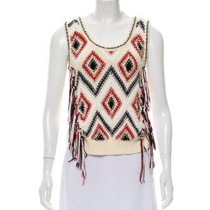 DEREK LAM 10 CROSBY Fringe Sweater XS
